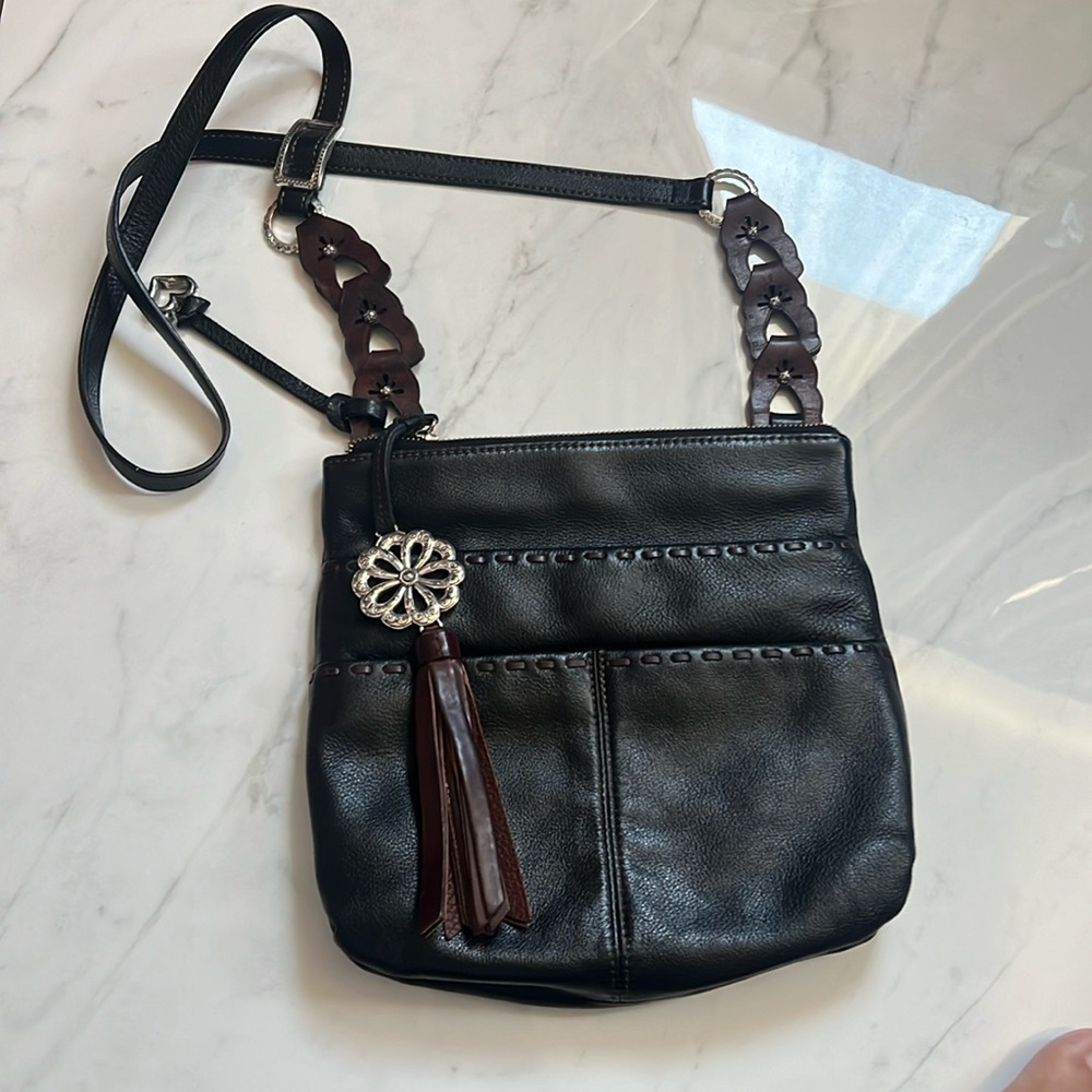 Brighton Black and Brown Crossbody Bag